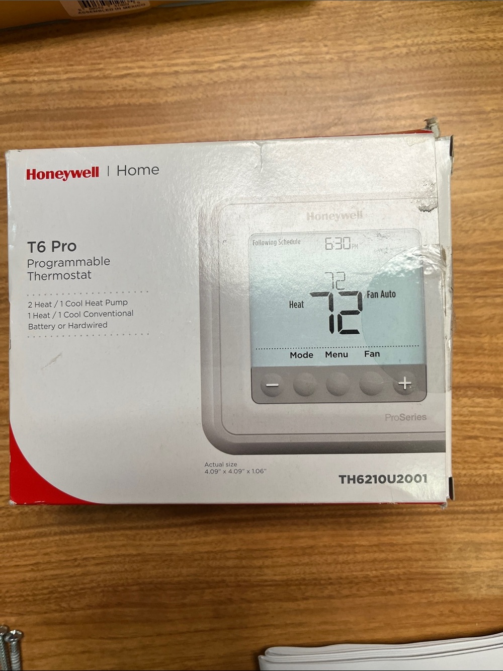 Honeywell T6 Pro Programmable Thermostat - White